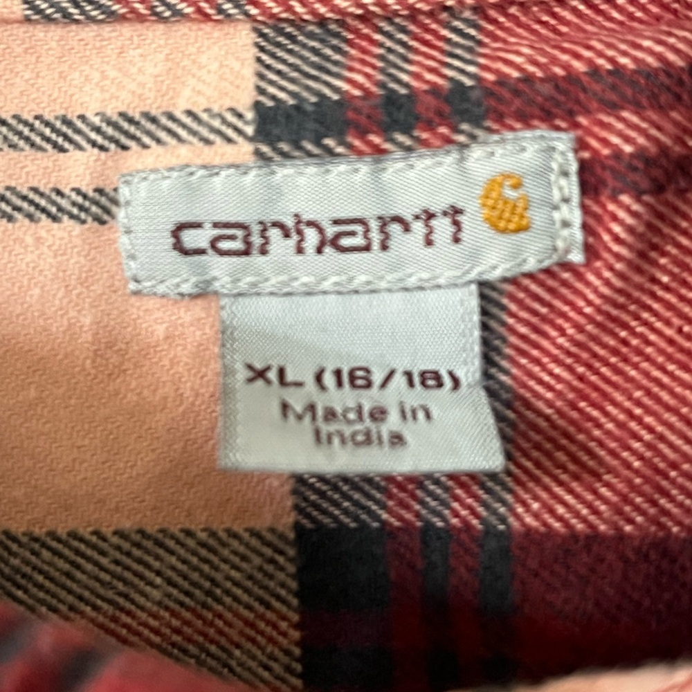 Carhartt Plaid Flannel Top Sz XL - Picture 6 of 7